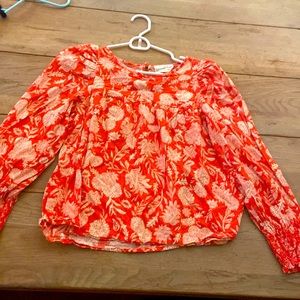 Universal Thread Floral Smock Sleeve Boho Top